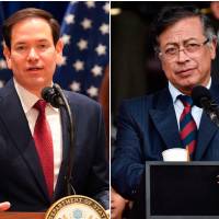 El secretario de Estado de EE. UU., Marco Rubio, y el presidente colombiano Gustavo Petro. FOTOS: Tomada de X @SecRubio y Colprensa