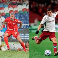 El cuadro vallecaucano buscará ratificar su buen año en competencia internacional contra el Fluminense de Kevin Serna. FOTOS: TOMADAS DEL X DE @AmericadeCali y @Fluminense 