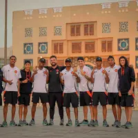 Este es una de las postales que compartió la Selección Colombia de su paseo por Doha, antes de regresar a entrenamientos para preparar el duelo contra Francia. FOTO CORTESÍA FCF 