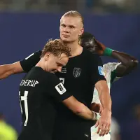 Con un doblete de Erling Haaland, Noruega se aseguró un lugar en los dieciseisavos de final del Mundial. Foto: AFP