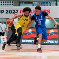 El internacional Braian Angola lideró la ofensiva de Colombia para la victoria 102-86 ante Venezuela en la clasificación a la fase final de las Américas para el Mundial de Catar 2027. FOTO CORTESÍA DPB