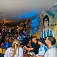 Los aficionados argentinos (y colombianos que apoyaban a Argentina), disfrutaron en El Quilombo de Envigado. Foto: Brandon Martínez González