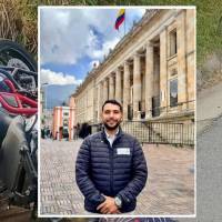 Adelante, el líder social fallecido. Atrás, una de las motos que estaría involucrada en el accidente. FOTO: imagen tomada de redes