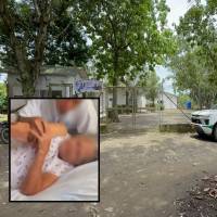 Adelante, extracto del video que evidenciaría el maltrato contra la adulta mayor. Atrás, el centro gerontológico donde sucedieron los hechos. Foto: Manuel Saldarriaga Quintero y cortesía Yeison Rojas.