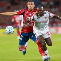 En la última fecha el DIM visita a Estudiantes de Plata, que cuenta en sus filas con Edwuin Cetré y requiere un empate o una victoria para clasificar a los octavos de Copa Libertadores. FOTO MANUEL SALDARRIAGA 