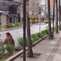 Las vías de los alrededores del Centro Administrativo Municipal de Itagüí (CAMI) fueron cerrados por las autoridades para verificar el contenido de un extraño paquete. FOTO: CORTESÍA