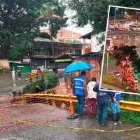Por este daño, la movilidad hacia el corregimiento San Antonio de Prado, de Medellín, se colapsó y muchas personas se demoraron más de tres horas en llegar a sus casas desde Itagüí. FOTOS: CORTESÍA