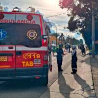 En el kilómetro 37 de la autopista Medellín-Bogotá, en el tramo de Marinilla, ocurrió el asesinato de dos hombres que iban en una motocicleta. Uno murió camino al Hospital San Juan de Dios, de la localidad. FOTO: CORTESÍA