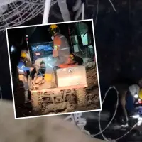 En videos quedaron registrados como trabajadores informales de las minas abandonan a las personas lesionadas en uno de los socavones de la Zijin Continental Gold. FOTOS: Cortesía