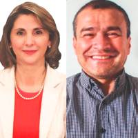 De izquierda a derecha, los ternados para ser contralor de Antioquia: Juan Fernando Castrillón Benjumea, Laura Emilse Marulanda Tobón y Juan Carlos Herrera Toro. FOTOS: CORTESÍA