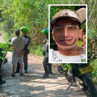 A Andrés Felipe López Bedoya, alias Chester, lo capturaron en un camino de la vereda La Aguacatala, de Caldas, en medio de un proceso por tres homicidios, entre otros delitos a nombre de la banda La Inmaculada. FOTOS: CORTESÍA