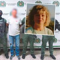 Antonio Márquez Gómez, conocido como El Descuartizador, fue capturado en La Pintada. Era buscado con circular roja de Interpol por un crimen de Corinne Di Dio (detalle). FOTOS CORTESÍA POLICÍA ANTIOQUIA