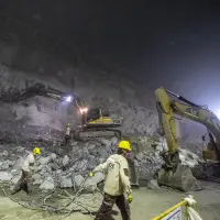 Aspecto de las obras subterráneas en el proyecto de Hidroituango en abril de 2024. FOTO: Juan Antonio Sánchez. Archivo El Colombiano