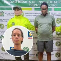 Stracey Diámin Karim Agata (principal) provenía de la isla de Curazao, en el Caribe, y fue capturado por un hecho que vincularía a una menor de 14 años que estaría siendo explotada sexualmente. En este caso también se logró la detención de Alexánder Sánchez García (detalle). FOTOS: CORTESÍA