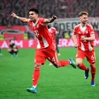 Luis Díaz puso el 2-0 a favor del Bayern de Múnich en la semifinal de la Copa de Alemania ante el Leverkusen. FOTO: GETTY