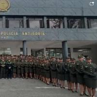 Una explosión sacudió la sede del Comando de Policía de Antioquia en Medellín este domingo. Foto EL COLOMBIANO