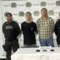 Capturados por los delitos de extorsión agravada, secuestro extorsivo y utilización de menores de edad para la comisión de delitos. FOTO: CORTESÍA FISCALÍA