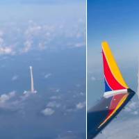 Videos del Artemis II vistos desde aviones de vuelos comerciales. Fotos: capturas de videos