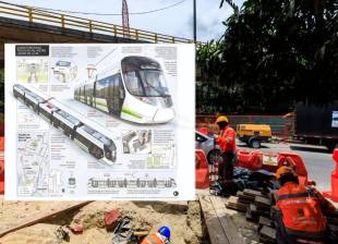 Por la avenida 80, por donde se ejecutan estas obras, se espera ver pasar los trenes del metro de la 80. Foto: Camilo Suárez