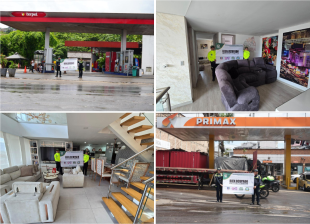Inmuebles, vehículos y establecimientos comerciales estuvieron entre los bienes incautados por las autoridades. Fotos: cortesía.
