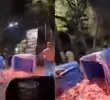 EN VIDEO: En Castilla hubo tremendo trancón por una carne regada