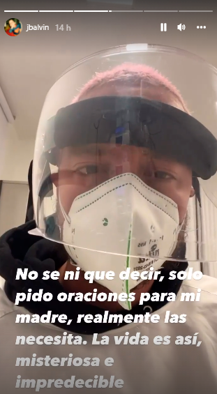 “Solo pido oraciones para mi madre, realmente las necesita”. FOTO: TOMADA DE INSTAGRAM @JBALVIN.