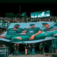 Dorlan Pabón, Giovanni Moreno y Jefferson Duque fueron los tres ídolos homenajeados durante el Festival del Hincha Verdolaga. Foto: Captura de video.