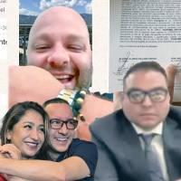 De izquierda a derecha: Juan David Palacio, Miguel Quintero, Álvaro Villada, Vanesa Álvarez y Sebastián Ortega, todos procesados por el caso del Amva y los Bomberos. FOTO EL COLOMBIANO