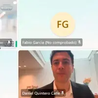 En la audiencia de este 20 de mayo Daniel Quintero no apareció en cámara dentro de la audiencia, como sí lo hizo en la anterior. FOTO: IMAGEN TOMADA DE VIDEO