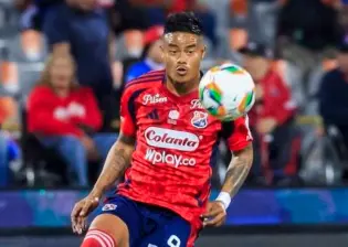 Luis Sandoval marcó el tanto con el que el rojo gana parcialmente el duelo ante Unión Magdalena. FOTO CAMILO SUÁREZ