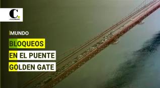 Bloqueos propalestinos paralizaron el puente Golden Gate
