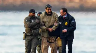 Este lunes por la mañana, Maduro fue trasladado junto a su esposa bajo fuerte custodia armada en helicóptero y vehículo blindado desde la cárcel hasta un tribunal en Nueva York. Foto: Getty