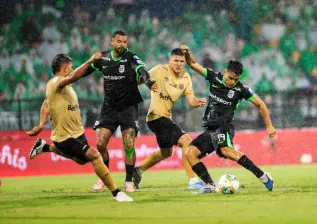 Atlético Nacional es líder del torneo, mientras que Águilas Doradas juega este martes, en el arranque de la fecha 15 de la Liga Betplay. FOTO: Camilo Suárez