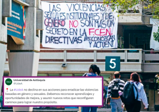 Parte de la comunidad universitaria está luchando para mantener visibles los casos de violencias basadas en género y sexuales. FOTO Julio César Herrera