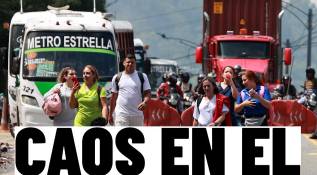 Bloqueo en la vía Caldas-Medellín: transportadores exigen soluciones urgentes a la movilidad