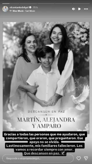 Ellos fueron los tres familiares de Javier Fernández, ‘el cantante del gol’, que encontraron muertos entre los escombros en Cali