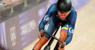 Stefany Cuadrado es la nueva sensación del ciclismo de pista. Gracias a sus buenos tiempos y resultados, ya estuvo en los Olímpicos de París-2024. Ahora competirá en su primer Mundial de mayores. FOTO GETTY