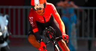 El ciclista cundinamarqués Brandon Rivera, de 29 años, terminó en la octava casilla de la quinta etapa del Giro de Italia 2025. FOTO getty