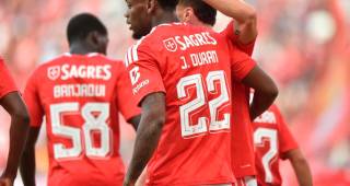Jhon Jader Durán marcó su primer gol con Benfica en un amistoso. FOTO: @vaibenfica1904