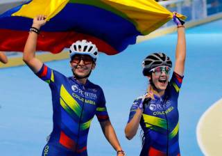 Las patinadoras Yicel Giraldo y Camila Vargas fueron dos de las destacadas de Colombia en el Mundial disputado en Italia. FOTO CORTESÍA FEDEPATIN 