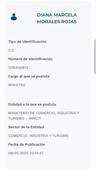 Diana Marcela Morales será la próxima ministra de Comercio en reemplazo de Luis Carlos Reyes