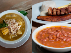 El ajiaco es muy consumido en Bogotá, mientras que la bandeja centra sus consumidores en Antioquia. FOTOS ARCHIVO EL COLOMBIANO 
