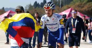 En las cuatro ediciones que se han desarrollado del Tour Colombia, la competencia ha contado con grandes figuras del ciclismo mundial como el francés Julian Alaphilippe. FOTO: Manuel Saldarriaga