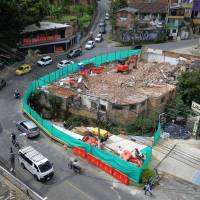 Así avanzan las obras en la zona límite entre Itagüí y Medellín. FOTO: Manuel Saldarriaga 