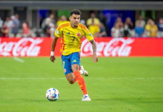 El colombiano Luis Díaz jugará su primer Mundial con la Selección y está fue su reacción tras ser confirmado en la lista de los 26 elegidos por Néstor Lorenzo. FOTO JUAN ANTONIO SÁNCHEZ 