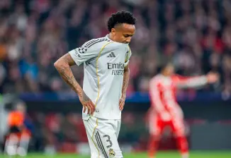 El brasileño Éder Militao que juega en el Real Madrid fue operado y se perderá el Mundial con Brasil. FOTO GETTY 