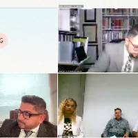 El viernes se definiría si Yaneth Rúa, Misael Cadavid y Elkin González (abajo-derecha) van a prisión o permanecen en libertad. FOTO: Captura de video