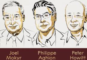 Premio Nobel de Economía 2025 a Joel Mokyr, Philippe Aghion y Peter Howitt, los arquitectos del crecimiento impulsado por la innovación. FOTO: Tomado de @NobelPrize.