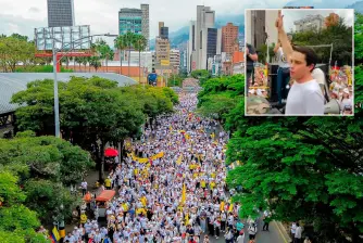Ciudadanos avanzan a esta hora por el sector de la Avenida Oriental. FOTOS Camilo Suárez