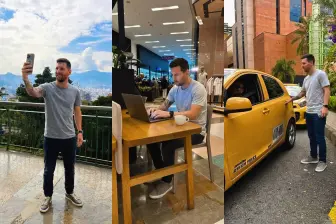 Las imágenes de Lionel Messi en el Centro Comercial El Tesoro que se difundieron por redes sociales. Fotos: capturas de pantalla 